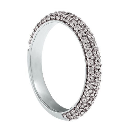 Silver Diamond Bangle