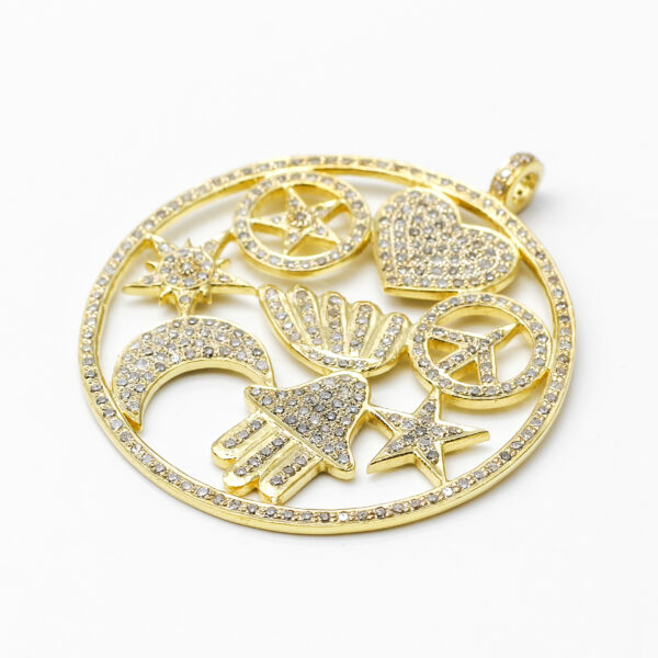 14K Gold Luck Charm Pendant