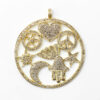 14K Gold Luck Charm Pendant