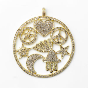 14K Gold Luck Charm Pendant