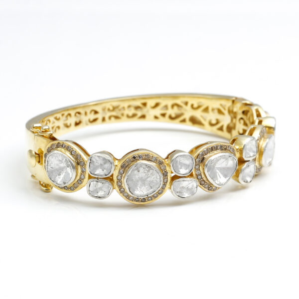 Traditional Handmade Polki Diamond Bracelet