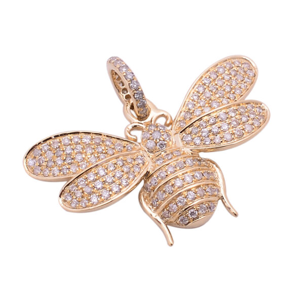 14K Gold Housefly Pendant