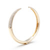 14K Gold Claw Diamond Bangle