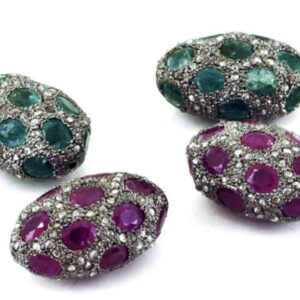 Gemstone Pave Diamond Tumble